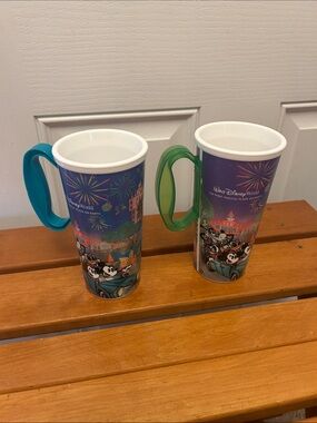 Walt Disney World Tall Cups with Handles Set of 2
